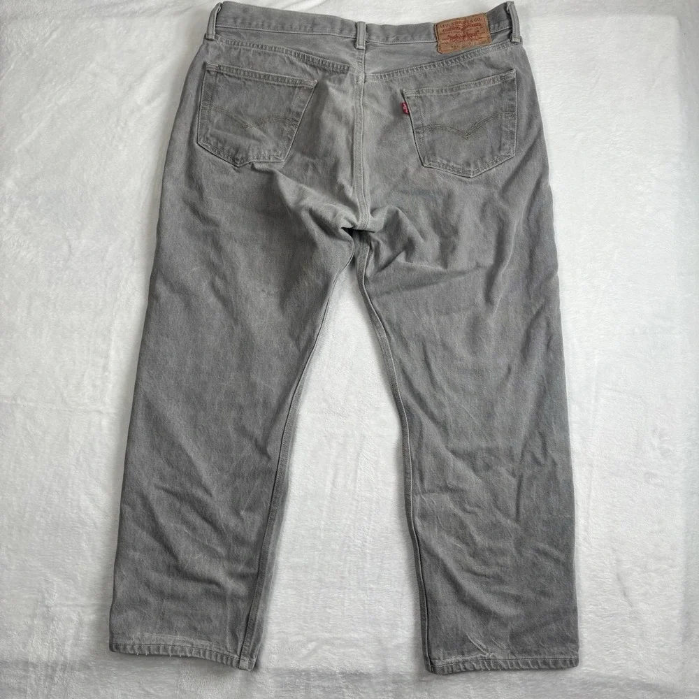 Levi's 501‎ Denim Grey Jeans Distressed Waist 36